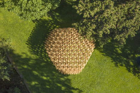 Sunlight Filters Through a Shell-Like Pavilion Covered with Wicker Baskets in Annecy, France | Landart, art environnemental | Scoop.it