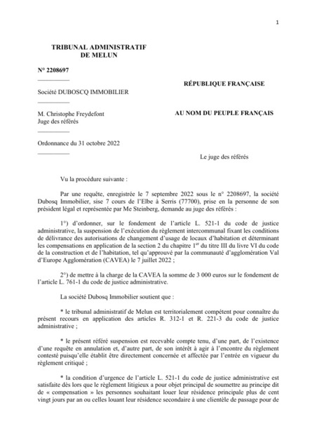 Suspension par un TA du règlement intercommunal de lutte contre les locations de courte durée de type AirBNB | Veille juridique du CDG13 | Scoop.it
