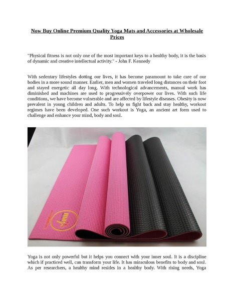 Purchase Online Best Quality Yoga Mats And Acce