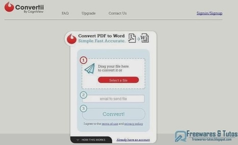 Convertii : un service en ligne pour convertir ses fichiers PDF en documents Word et l'associer à Dropbox | Formations pour Cadres | Scoop.it
