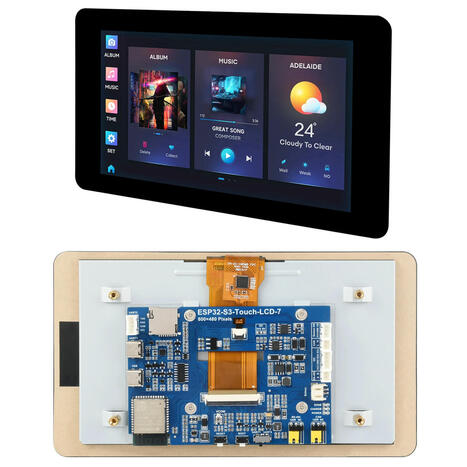 7-inch ESP32-S3 touchscreen display exposes RS485, CAN Bus, I2C, UART, and analog sensor interfaces - CNX Software | Embedded Systems News | Scoop.it