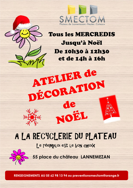 Ateliers de décoration de Noël, tous les mercredis à La Recyclerie de Lannemezan | Vallées d'Aure & Louron - Pyrénées | Scoop.it