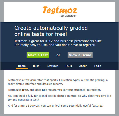 Testmoz - The Test Generator | Time to Learn | Scoop.it