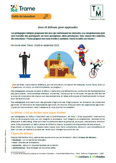 Jeux et détours pour apprendre - TRAME | Pour innover en agriculture | Scoop.it