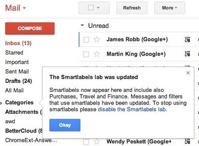 Update comes to popular Gmail Lab SmartLabels | Google Gooru | iGeneration - 21st Century Education (Pedagogy & Digital Innovation) | Scoop.it