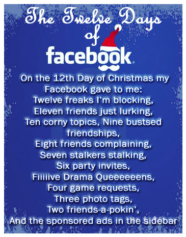 The 12 Days of Facebook... Clean up and Customize Facebook with the safe, free and top rated FB Purity browser add-on.