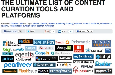 The Ultimate List of Content Curation Tools and Platforms | My Interesting Stuff | Scoop.it