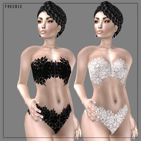 Snowflake Sparkle Underwear (freebie) by Eshi Otawara | Second Life Freebies | Scoop.it