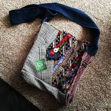 Green Devil: Bag made from neckties and suit jacket | 1001 Recycling Ideas ! | Scoop.it