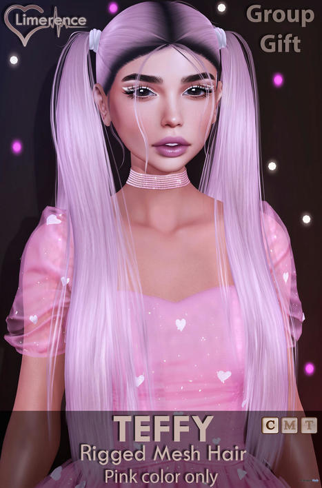 Teffy Hair Pink February 2022 Group Gift by Limerence | Teleport Hub - Second Life Freebies | Second Life Freebies | Scoop.it