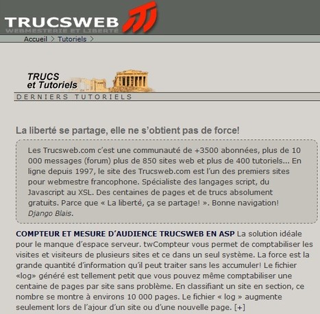 Accueil - Les Trucsweb, Québec | Free Tutorials in EN, FR, DE | Scoop.it