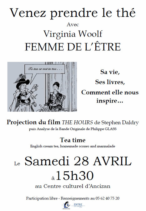 Le 28 avril le Centre culturel d'Ancizan se met à l'heure du thé avec Virginia Woolf  | Vallées d'Aure & Louron - Pyrénées | Scoop.it