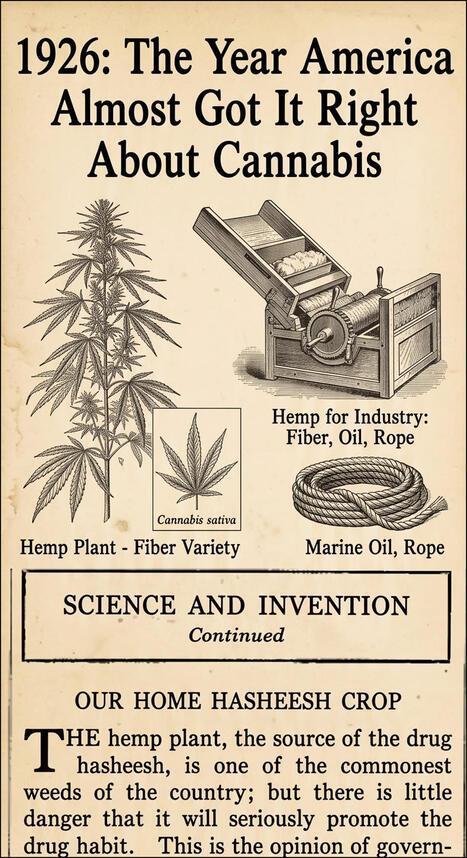 1926: The Year America Almost Got It Right About Cannabis | Cannabis.Net | Scoop.it