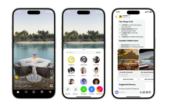 Avec l’IA, Expedia teste la réservation sur Instagram | Tendances - Etourisme | Scoop.it