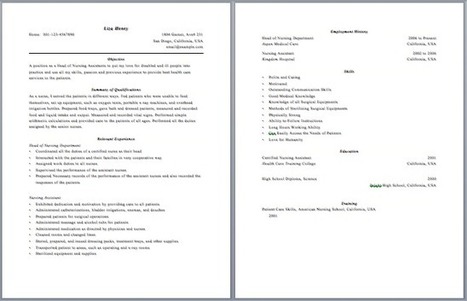Nursing Resume | Sample Resume | Effective Resumes | Scoop.it