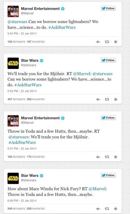 Quand Star Wars et Marvel se vannent sur Twitter | Community Management | Scoop.it