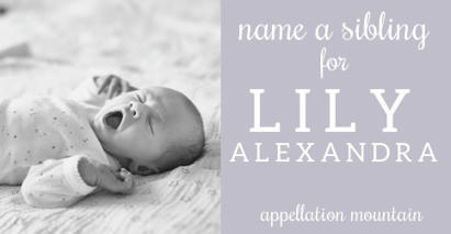 Name Help: A Sibling for Lily Alexandra | Name News | Scoop.it