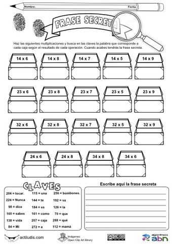 Resultado de imagen para actividades con las propiedades de la multiplicacion grado tercero