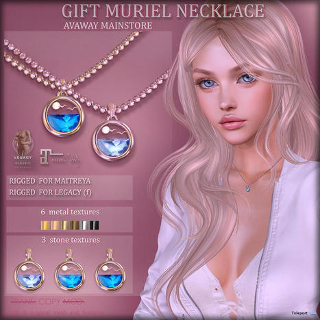 Muriel Necklace May 2022 Gift by AvaWay | Teleport Hub - Second Life Freebies | Second Life Freebies | Scoop.it