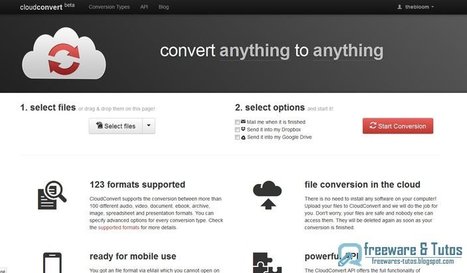CloudConvert : un nouvel outil de conversion de fichiers en ligne prometteur | Time to Learn | Scoop.it
