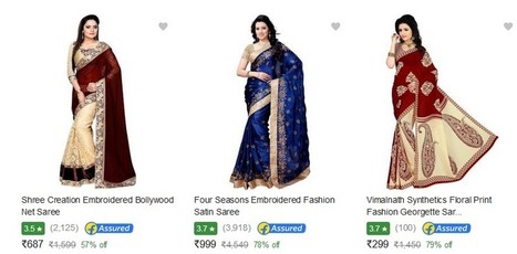 flipkart online shopping party wear saree