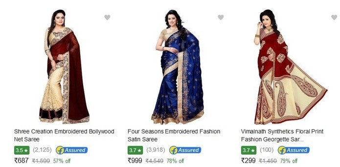 party wear sarees under 1500