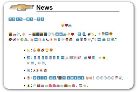 Chevy issues an all-emoji press release | Public Relations & Social Marketing Insight | Scoop.it
