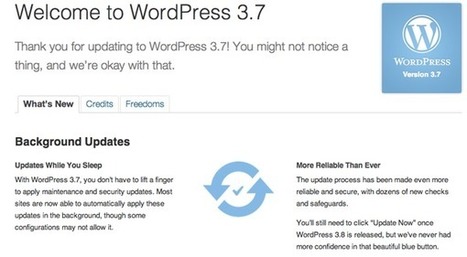 WordPress 3.7 released - complete with automatic security updates! | Latest Social Media News | Scoop.it
