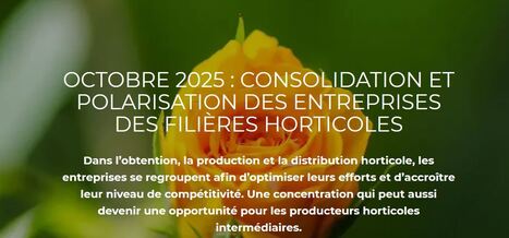 Octobre 2025 : consolidation et polarisation des entreprises des fili&egrave;res horticoles | HORTICULTURE | Scoop.it
