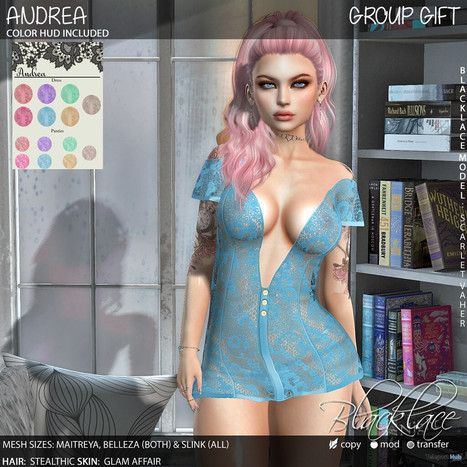 Andrea Lingerie January 2020 Group Gift by Blacklace | Teleport Hub - Second Life Freebies | Teleport Hub | Scoop.it