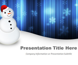 Happy Snowman Blue PowerPoint Template | Free Templates for Business (PowerPoint, Keynote, Excel, Word, etc.) | Scoop.it