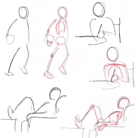 Female and male body reference sheet. - Drawing Art Skills