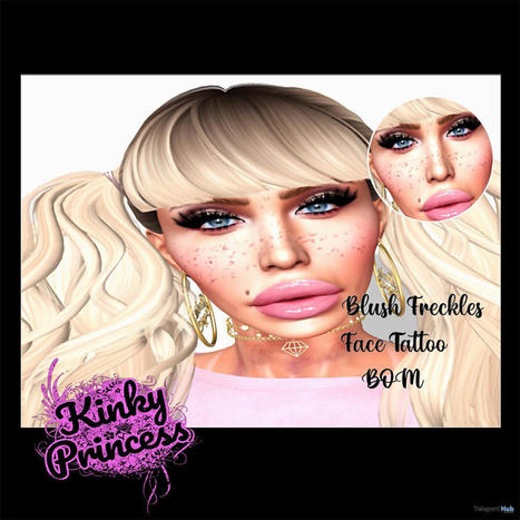 Blush Freckles BOM Face Tattoo July 2021 Group Gift by [Kinky Princess] | Teleport Hub - Second Life Freebies | Second Life Freebies | Scoop.it