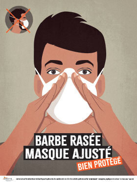 Masque de protection respiratoire : attention à la barbe | INRS | Prévention du risque chimique | Scoop.it