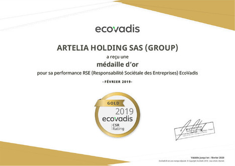 Artelia se voit décerner le label EcoVadis GOLD pour sa performance RSE  | Témoignages Clients EcoVadis | Scoop.it