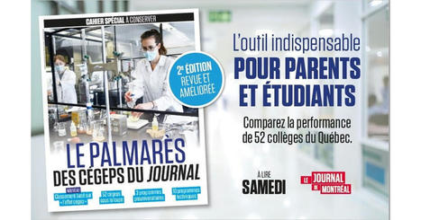 Le Journal de Montréal et le Journal de Québec publient la deuxième édition du Palmarès des cégeps | Revue de presse - Fédération des cégeps | Scoop.it