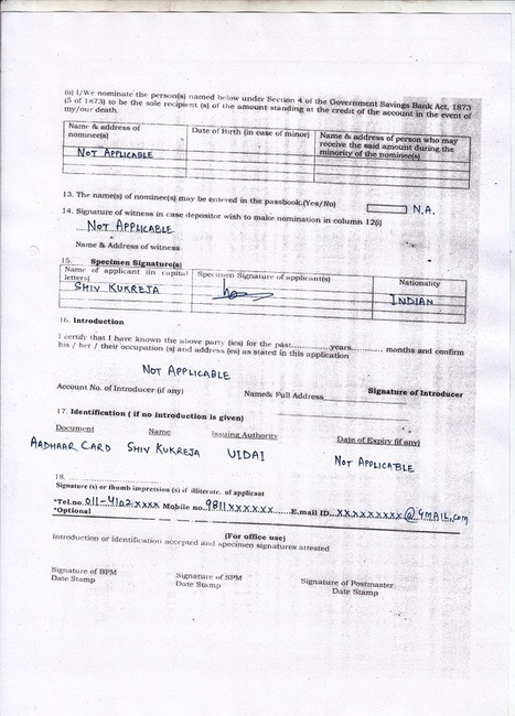 Sukanya Samriddhi Yojana How To Fill Form Yoy