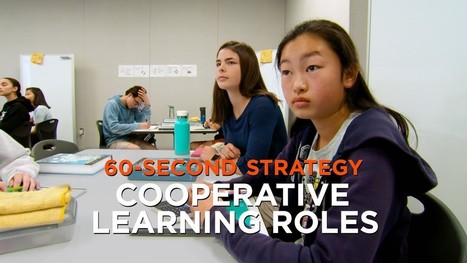 60 Second-Strategy: Cooperative Learning Roles | Professional Learning for Busy Educators | Scoop.it