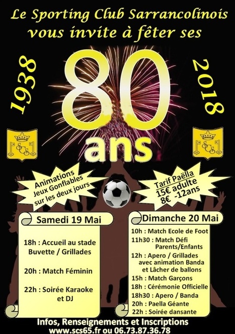Le Sporting Club Sarrancolinois f&ecirc;te ses 80 ans les 19 et 20 mai&nbsp; | Vall&eacute;es d'Aure & Louron - Pyr&eacute;n&eacute;es | Scoop.it