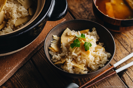 Bamboo Rice (Takonoko Gohan) たけのこご飯 • | The Asian Food Gazette. | Scoop.it