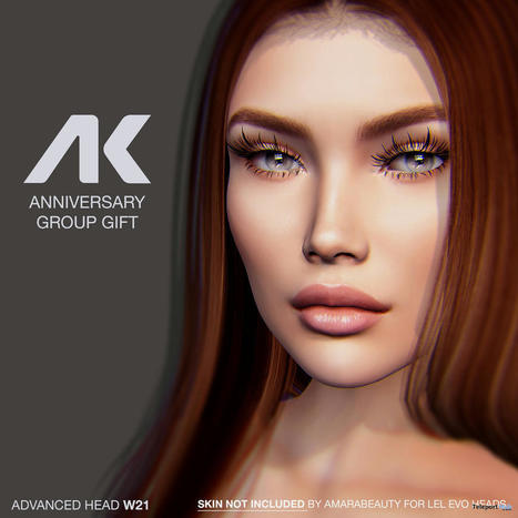 Advanced Mesh Head W21 June 2021 Anniversary Group Gift by Akeruka Creations | Teleport Hub - Second Life Freebies | Second Life Freebies | Scoop.it