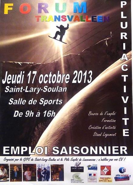 "FORUM TRANSVALLEEN POUR L'EMPLOI SAISONNIER ET LA PLURIACTIVITE" le 17 octobre à Saint-Lary | Facebook | Vallées d'Aure & Louron - Pyrénées | Scoop.it