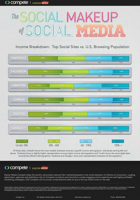 Which Social Network’s Users Make the Most Money? | Social Fresh | World's Best Infographics | Scoop.it