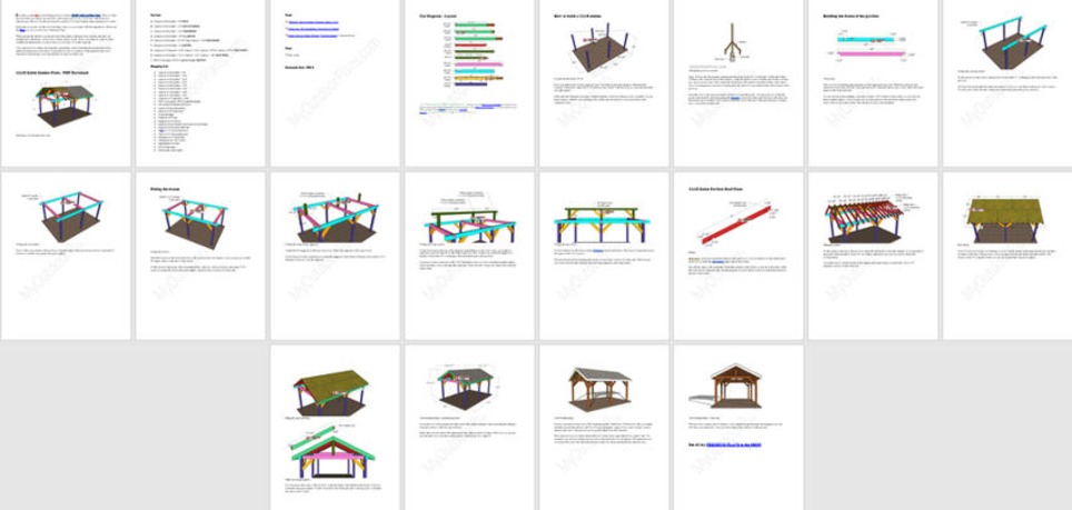 12x18 Gable Pavilion Plans | Garden Plans | Scoop.it