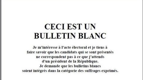 Pétition: Il faut comptabiliser le VOTE BLANC | 16s3d: Bestioles, opinions & pétitions | Scoop.it