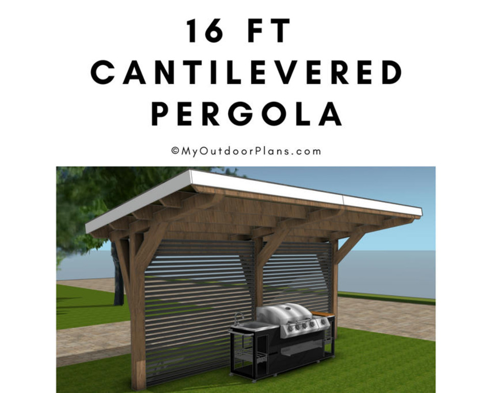 Large Cantilevered Pergola Plans | Garden Plans | Scoop.it