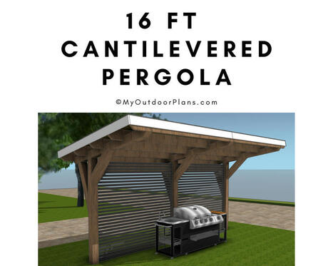 Large Cantilevered Pergola Plans | Garden Plans | Scoop.it
