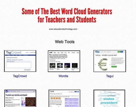 A Collection of Some of The Best Word Cloud Tools for Teachers curated by Educators' technology | iGeneration - 21st Century Education (Pedagogy & Digital Innovation) | Scoop.it