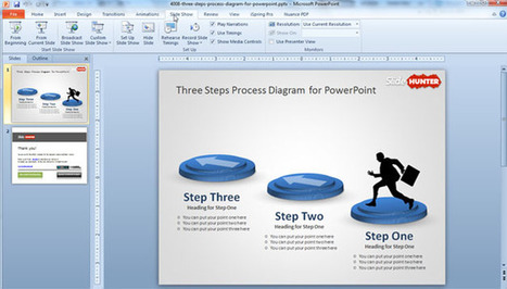 Free Three Steps Process for PowerPoint | Diagrams | Scoop.it