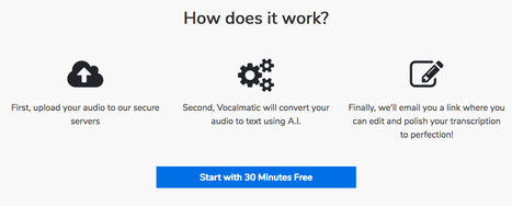 Transcribe audio to text automatically | Vocalmatic | Commercial Software and Apps for Learning | Scoop.it